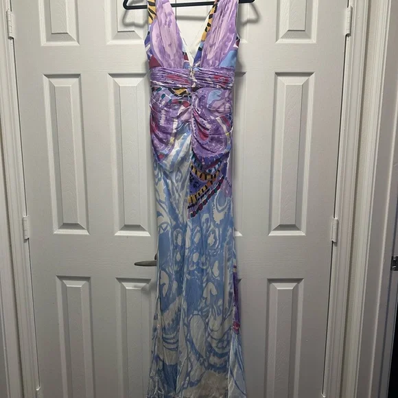 Kay Unger Purple and Blue Maxi Dress - Picture 2 of 2